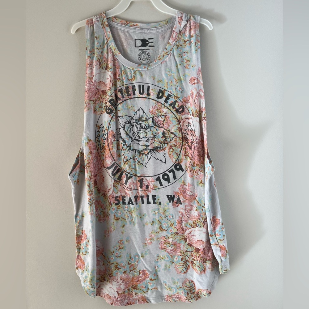 Grateful Dead Pastel Floral Tank Top